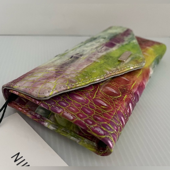 BRAHMIN VERONICA Genuine CrocEmbossed Leather Trifold Envelope Wallet - Picture 6 of 15